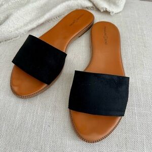 Treasure & Bond Women's Black Slide Sandals Sz 6.5